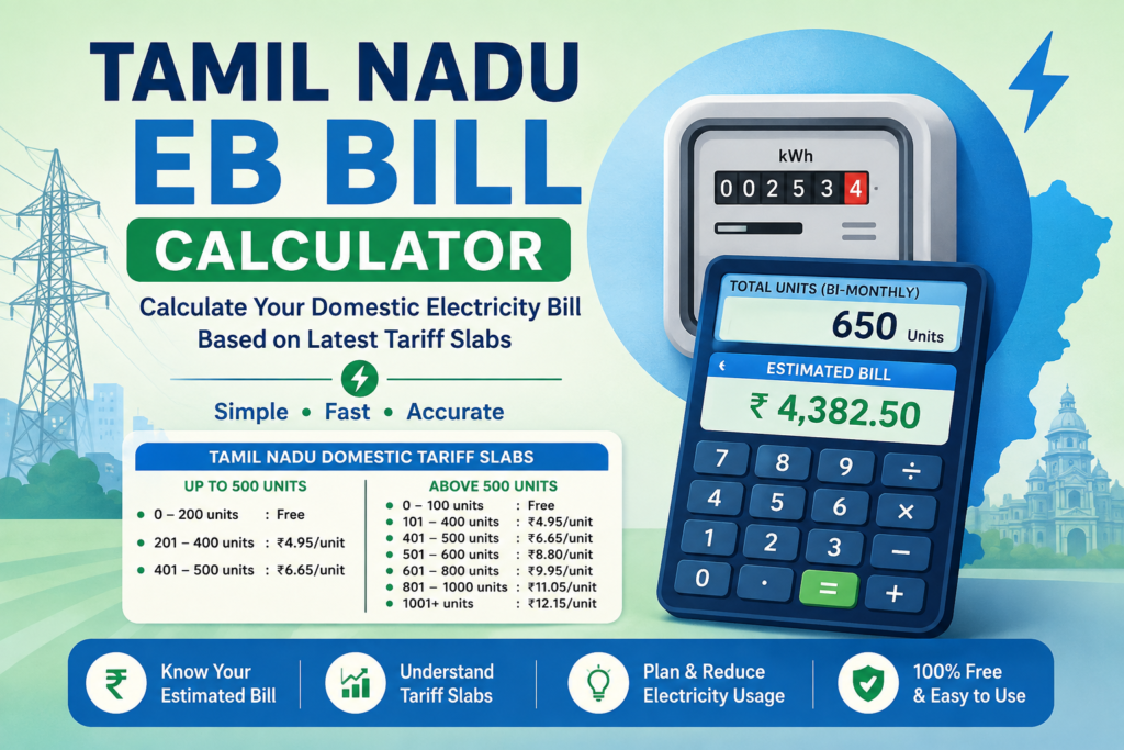 Tamilnadu Eb Bill Calculator 2026